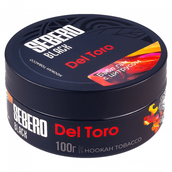 Табак Sebero Black - Del Toro (Бабл гам с Цитрусом, 100 грамм) купить в Казани