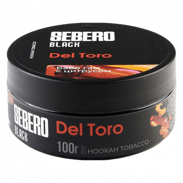 Табак Sebero Black - Del Toro (Бабл гам с Цитрусом, 100 грамм) купить в Казани