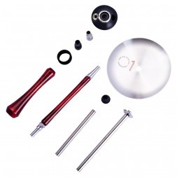 Кальян UNION - Sleek Акрил (Красный, Без Колбы)