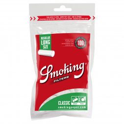 Фильтры для самокруток Smoking - Regular Classic Long (100 штук, 22x8 мм)