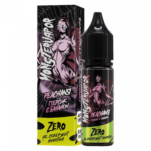 Жидкость Monsterwapor Zero - Peachansi (Персик с Бананом, 30 мл, без никотина) купить в Казани