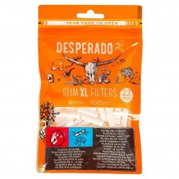 Фильтры для самокруток Desperado - Slim XL (100 штук, 22х6 мм)